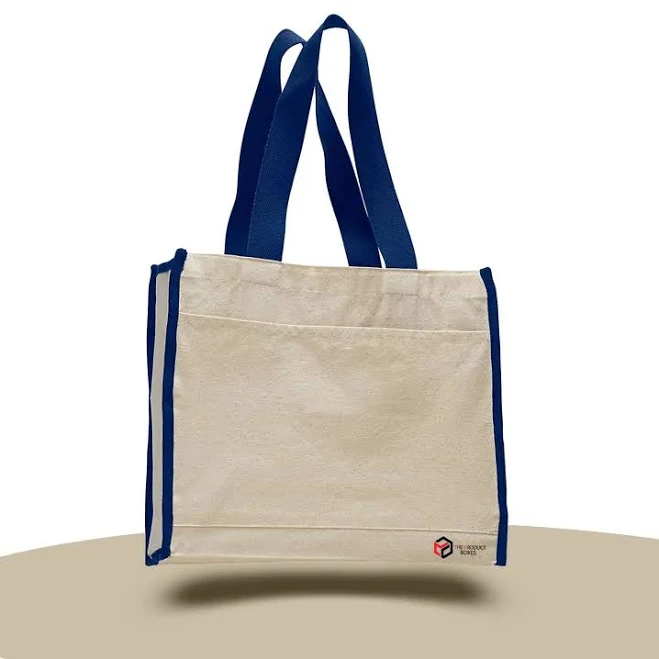 bag Custom Logo Canvas Tote Bags The Product Boxes $0.5