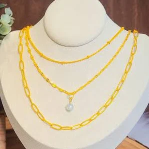 accessory Dainty Gold Beaded Necklace Set Etsy - Seller $25
