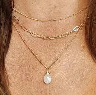 accessory Dainty Layered Gemstone Necklace Set of 3 Etsy - JadedSB $129