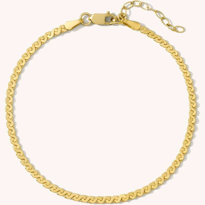 accessory Dainty Serpentine Chain Bracelet in Gold Filled Etsy - SimpleDaintyJewelry $68