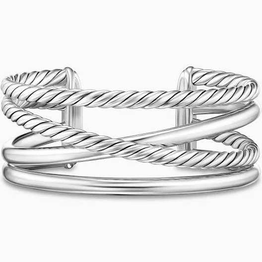 accessory David Yurman Women's Bold Crossover Multi Row Cuff Bracelet in Sterling David Yurman $1200