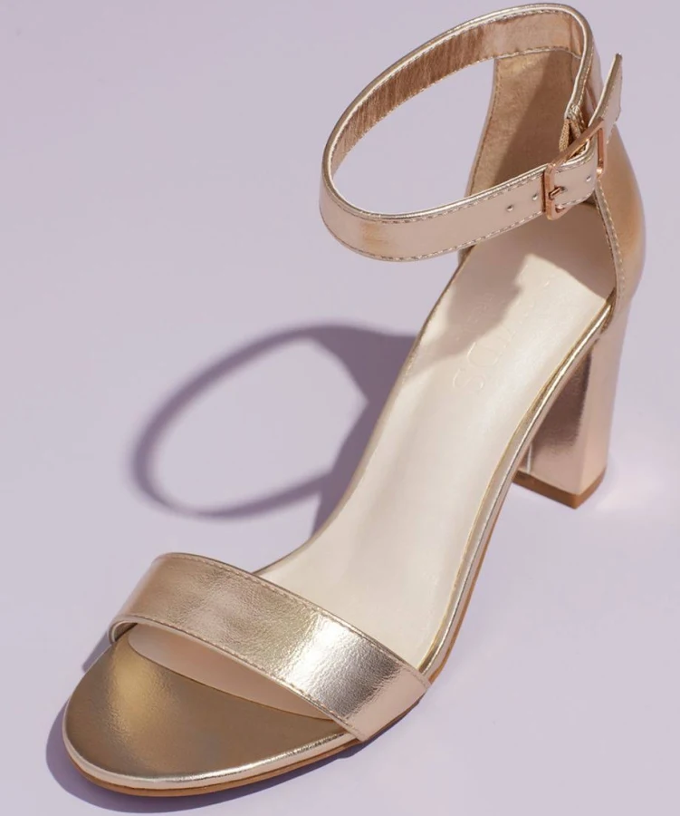 shoes David's Bridal Block Heel Ankle Strap Sandal David's Bridal $19.99
