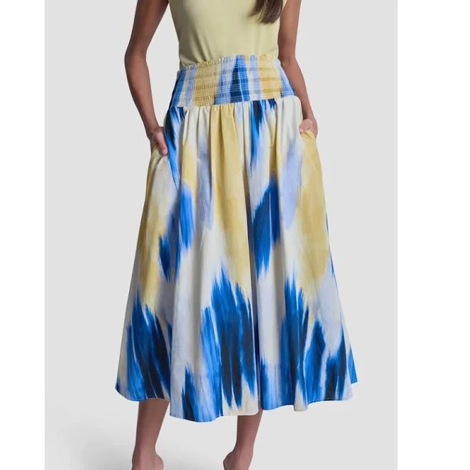 skirt DKNY Women's Abstract Print Poplin Midi Skirt Nordstrom $119
