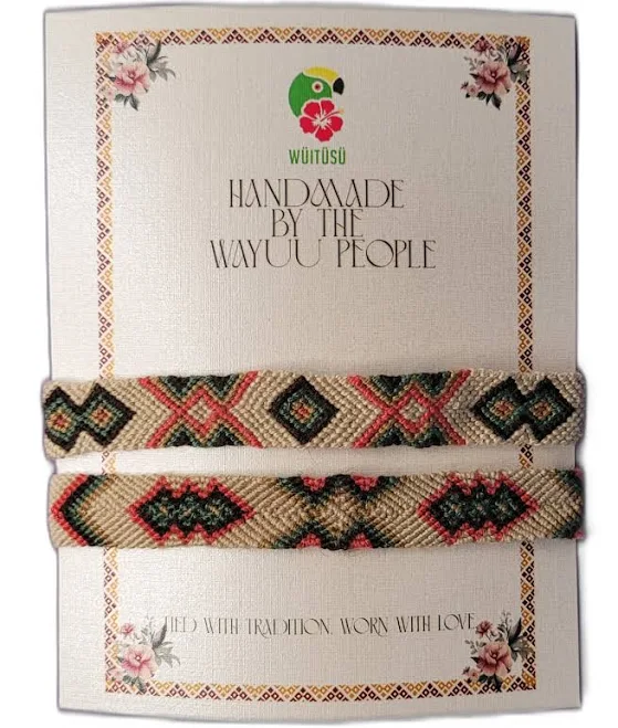 accessory Earthy Neutral Wayuu Friendship Bracelets Wuitusu $21