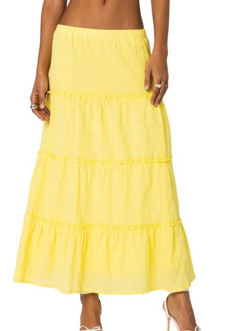 maxi skirt Edikted Charlotte Tiered Cotton Maxi Skirt Nordstrom $62.4