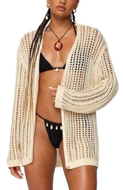 outerwear Edikted Women's Darcee Oversized Crochet Cardigan Nordstrom $56