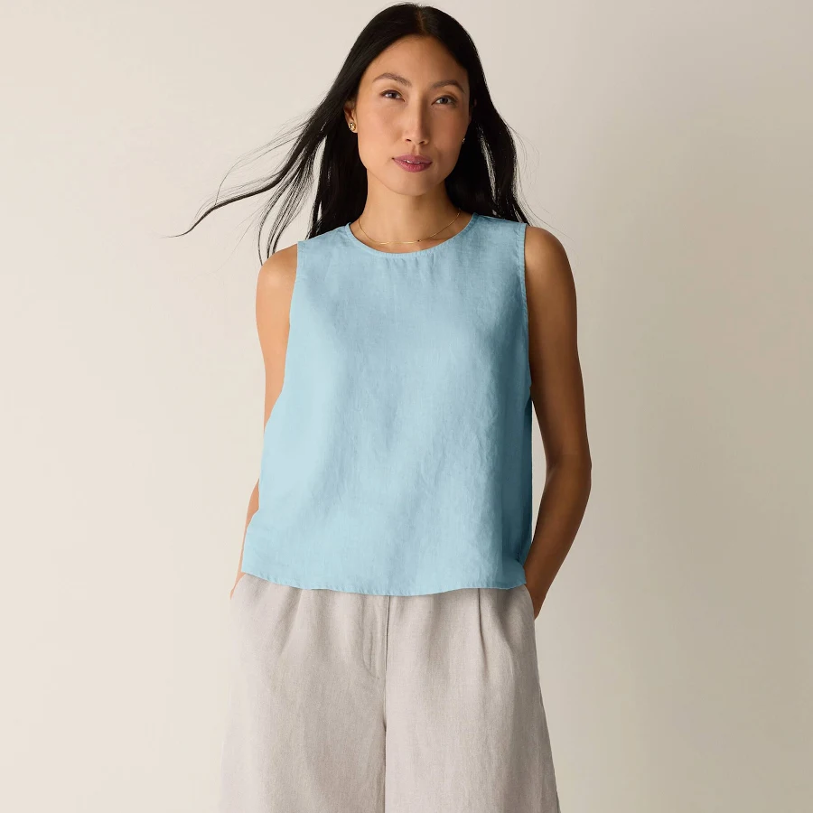sleeveless top Eileen Fisher Women's Organic Linen Shell Eileen Fisher $138