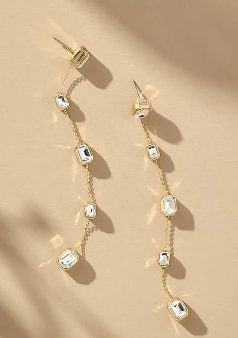 accessory Ettika Crystal Linear Drop Earrings Anthropologie $50