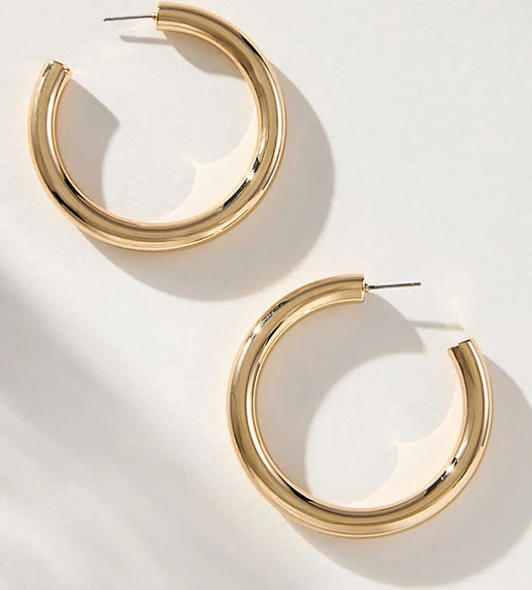 accessory Ettika Thick Classic Hoop Earrings Anthropologie $40