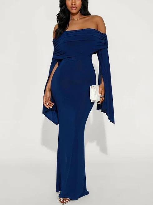 dress Fashion Nova Venezia Off Shoulder Bell Sleeve Maxi Dress Fashion Nova $49.99