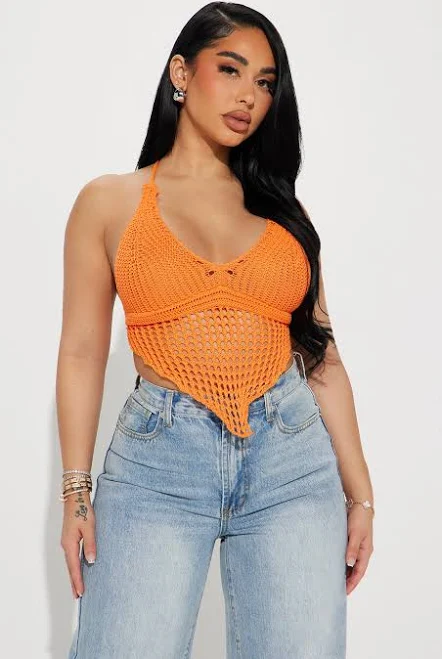 top Fashion Nova Women's Beach Babe Crochet Halter Top Fashion Nova $19.99