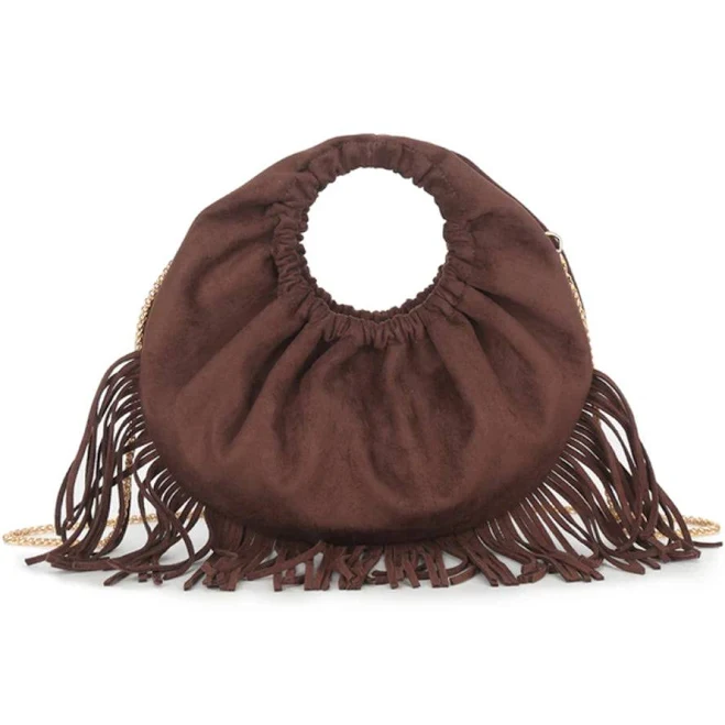 bag Faux Suede Fringe Handbag Aftershock London $60