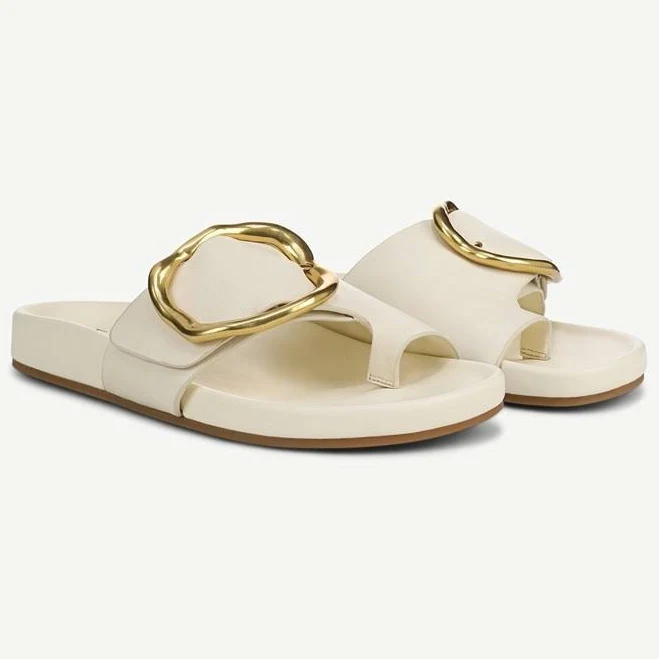 shoes Franco Sarto Brianka Leather Slide Sandals Franco Sarto $76.99