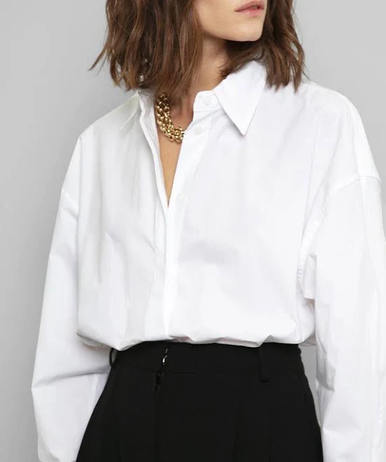 button down shirt Frankie Shop Oversized Button Down Shirt The Frankie Shop $115