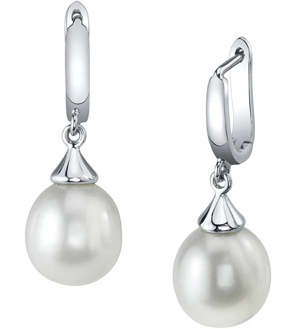 accessory Freshwater Teardrop Pearl Leverback Earrings The Pearl Source $145