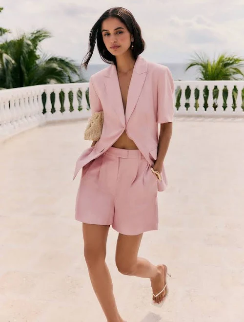 matching set Friends Like These Premium Tailored Linen Shorts Next USA $67