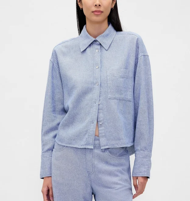 top Gap Women's Oversized Linen-Cotton Shirt Gap $39