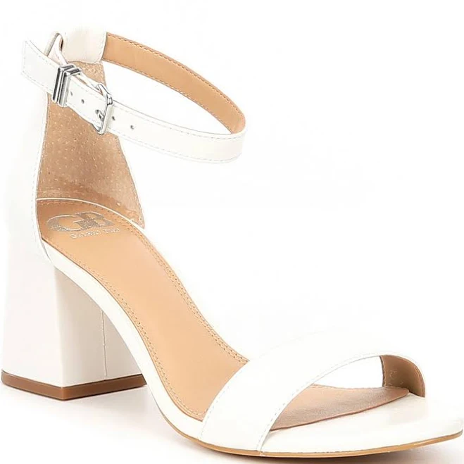 shoes GB Block-Party Leather Ankle Strap Block Heel Dress Sandals Dillard's $89.99
