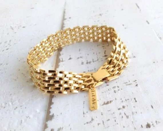 accessory Geometric Flat Links Bracelet Etsy - EdenJewelries $43.9