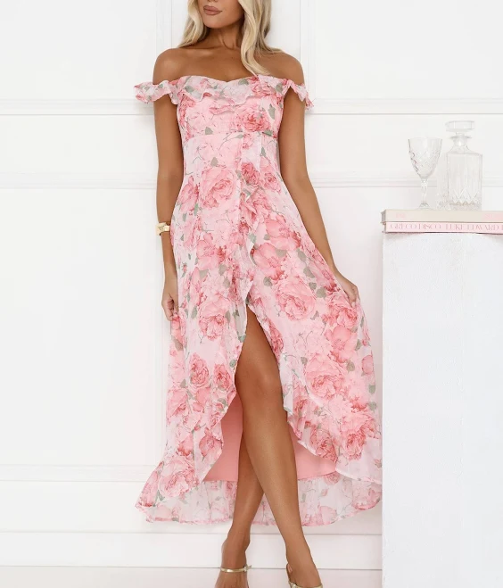 dress Hello Molly Off Shoulder Whispering Blossoms Maxi Dress Hello Molly US $95
