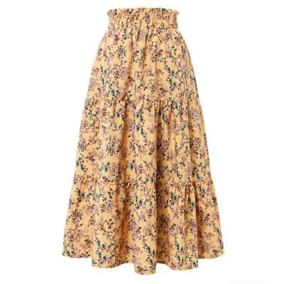 skirt High-Waisted Flowy Floral Print Midi Skirt Target $39.99