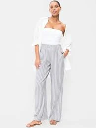 pants High-Waisted Linen-Blend Super Wide-Leg Pants gap.com $20