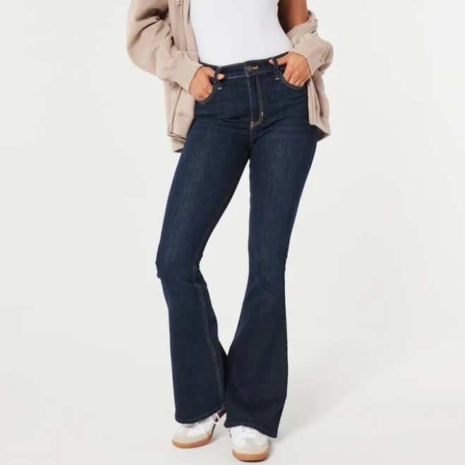 jeans Hollister Women's High-Rise Flare Jeans Hollister Co - Official $19.99
