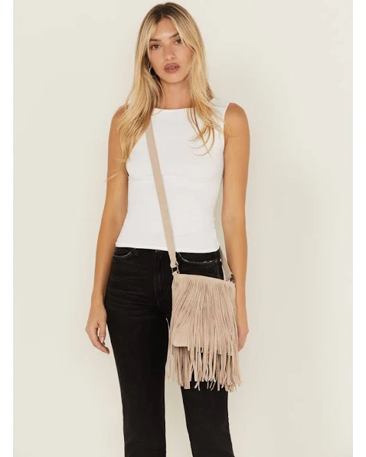 bag Idyllwind Women's Camarillo Metallic Fringe Suede Crossbody Bag Country Outfitter $38.98