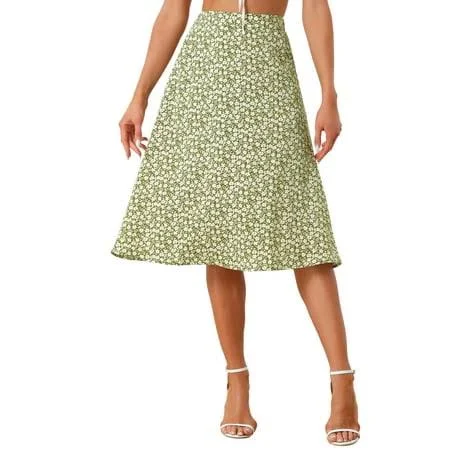 skirt Inspire Chic Women's Floral Chiffon A-Line Midi Skirt Walmart - Tasharina Corp $27.99