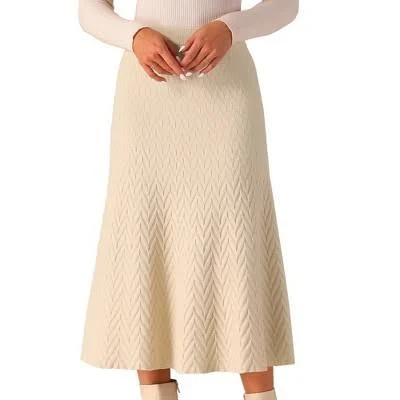 skirt Inspire Chic Women's Ribbed Knit A-Line Sweater Skirt Target $44.99