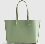 bag Italian Leather Triple Compartment Shopper Tote Quince $150