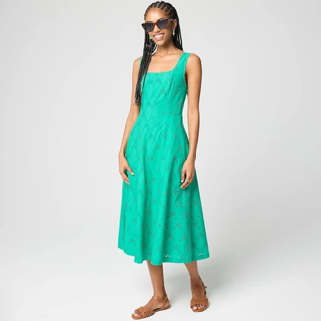 sundress J.Crew Factory Women's Eyelet Embroidered Midi Dress J.Crew Factory $84