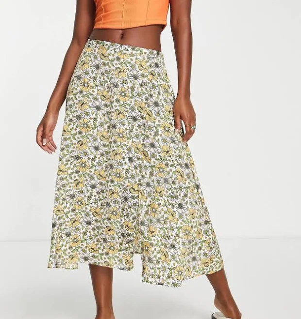 skirt JDY Floral Midi Skirt ASOS $18.9