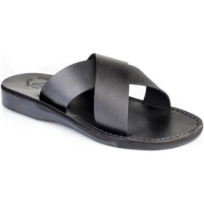 shoes Jerusalem Sandals Women's Elan Leather Cross Strap Sandals Jerusalem Sandals $77.95