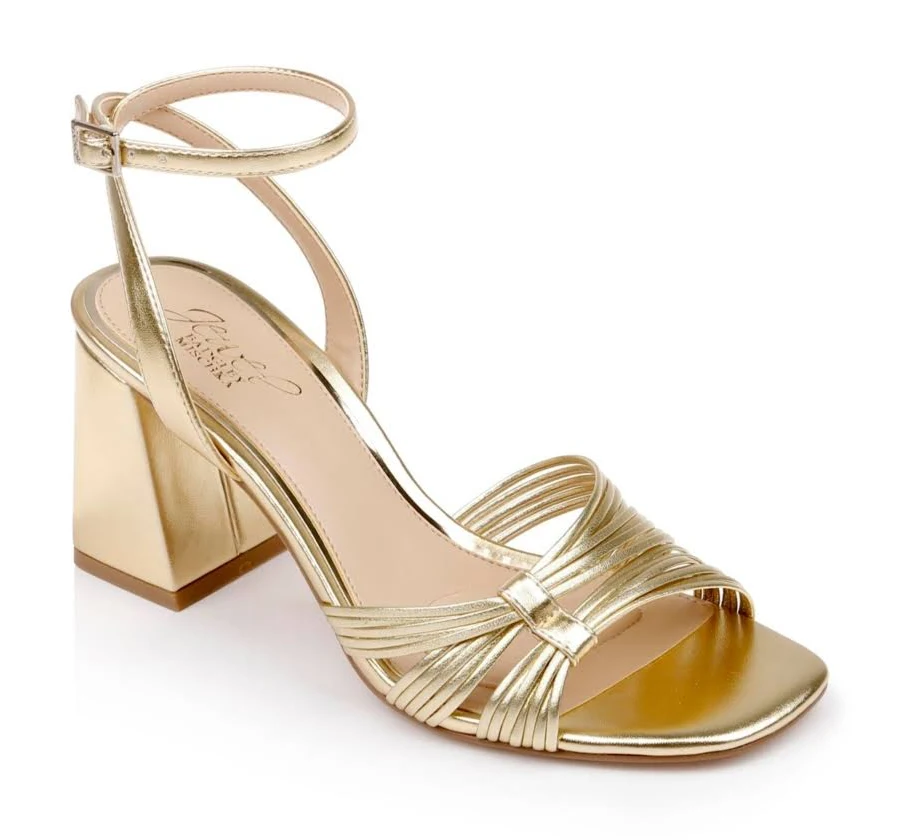 shoes Jewel Badgley Mischka Michelle Block Heel Sandals Macy's $83.3