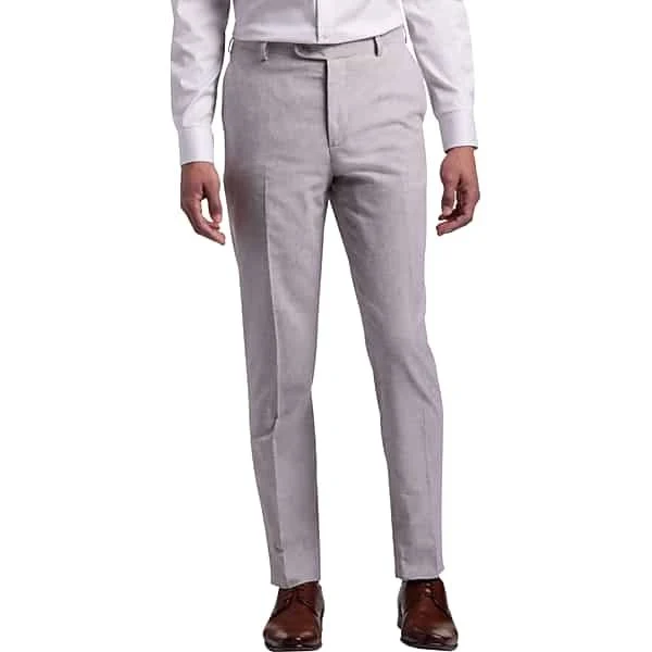pants JOE Joseph Abboud Slim Fit Linen Blend Suit Pants in Light Gray – Men’s 30W x 30L Tailored Dress Trousers for Work, Weddings, and Proms Men's Wearhouse $70