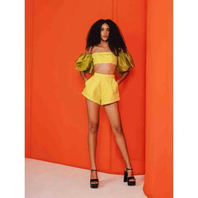 two piece set July Issue Mim Crop Top & Mini Shorts (Set of 2) Nykaa Fashion $168