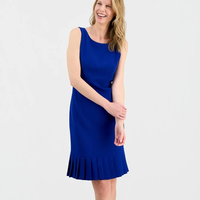 dress Kasper Women's Pleated Hem Sheath Dress Macy's $59.4
