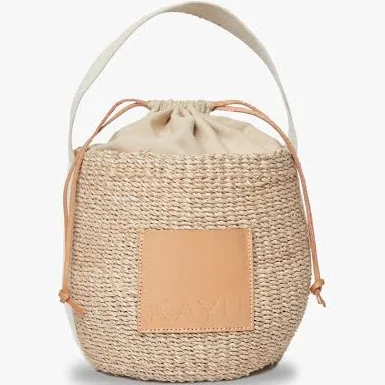 bag Kayu Women's Mila Straw Bucket Bag with Drawstring Closure KAYU $98