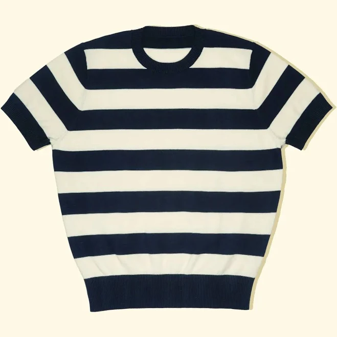 top Knitted Nautical Stripes T-Shirt The Anthology $120