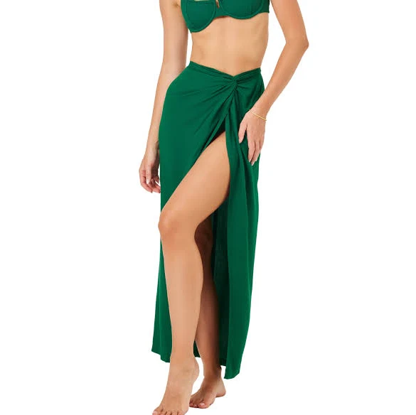 skirt L Space Mia Cover-Up Sarong Skirt - Emerald - FINAL SALE MIACV20 / Emerald / L Sylvia's Sport & Resort $52.97