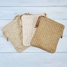 bag Ladies Soft Natural Straw Weave Effect Cross Body Bag with Vegan Leather Strap - 3 Colours Available Etsy $21.13