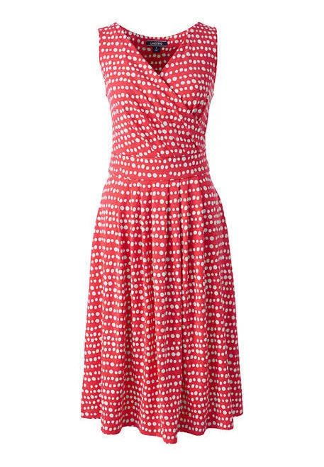 sundress Lands End Women's Fit and Flare Dress Crimson Dawn Dots eBay - phoenix-agency $44.99