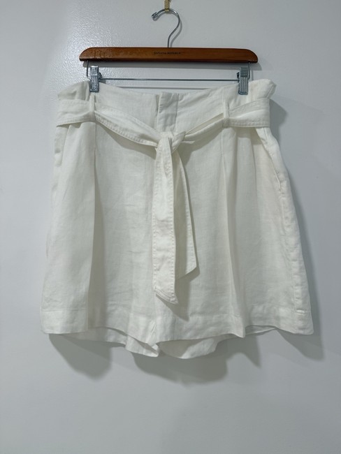 shorts Lauren Ralph Lauren White Linen Paperbag Tie Waist Belted Shorts Size 14 Summer eBay $19.5