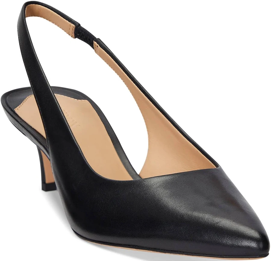 shoes Lauren Women's Ralph Lauren Lolah Burnished Leather Slingback Pumps Macy's $90