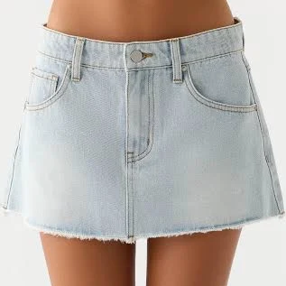skirt Leon Distressed Denim Mini Skirt Peppermayo - US $75