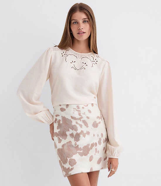 off-shoulder top Loft Women's Floral Embroidered Blouse LOFT $32.33