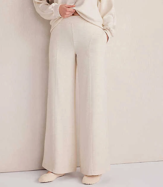 wide leg pants Loft Women's Haven Well Within Soft Knit Wide Leg Pants LOFT $81