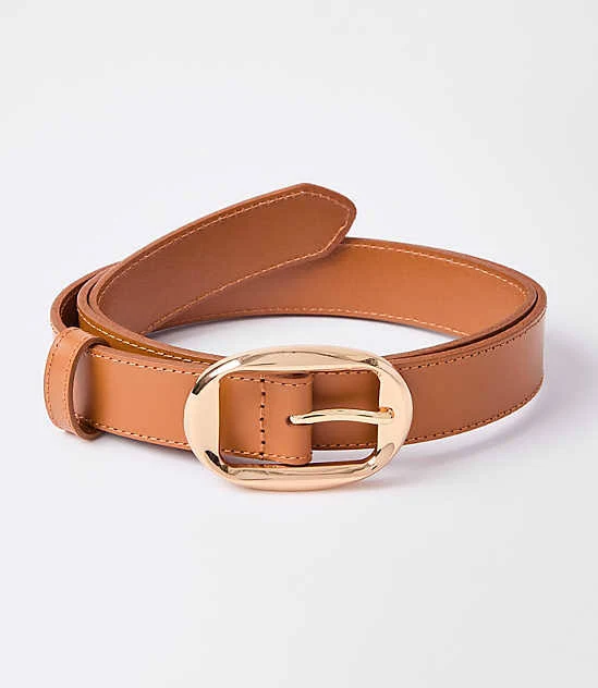 accessory Loft Women's Oval Buckle Skinny Leather Belt LOFT $23.98