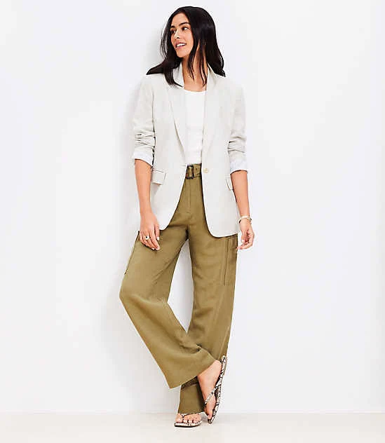 outerwear Loft Women's Oversized Linen Blend Blazer LOFT $39.95